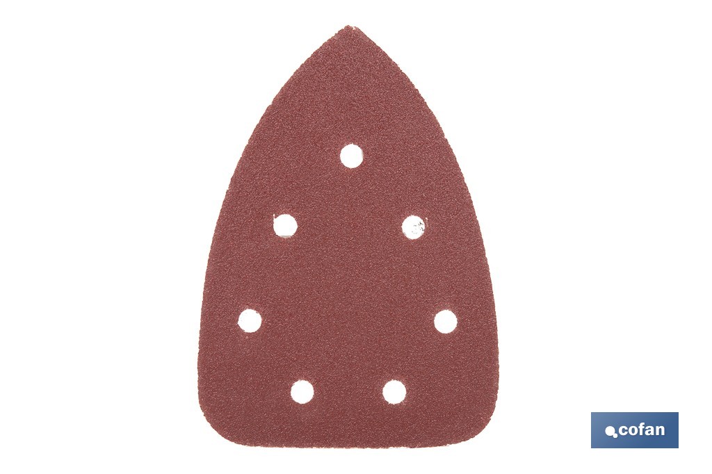 HOJA DE LIJADO LIJADORA MOUSE 7 AGUJEROS 100 X 140 MM G. 80