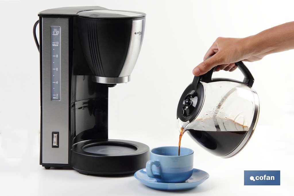 CAFETERA ELÉCTRICA DE GOTEO 870W 10 TAZAS 1.25L