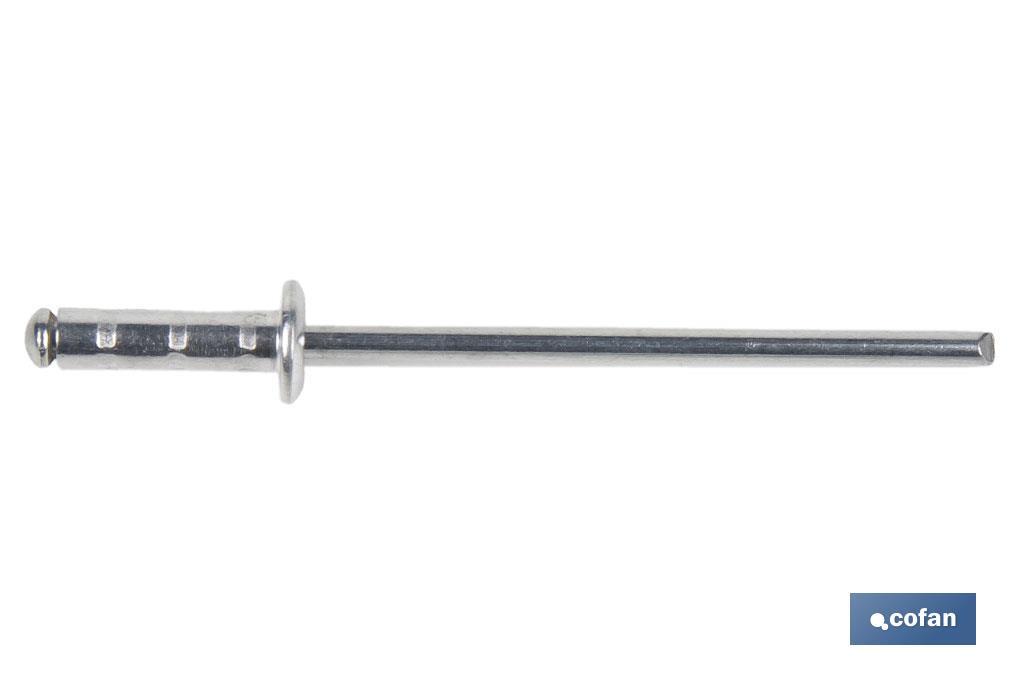REMACHE ALUMINIO MULTIGRIP 3,2 X 08 MM (PACK: 1000 UDS)