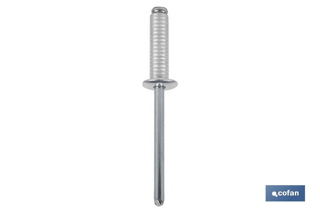 REMACHE ALUMINIO RANURADO 4,8 X 10 MM (PACK: 500 UDS)