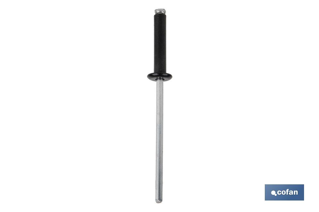 REMACHE ALUMINIO NORMAL NEGRO 4,8 X 8 MM (PACK: 500 UDS)