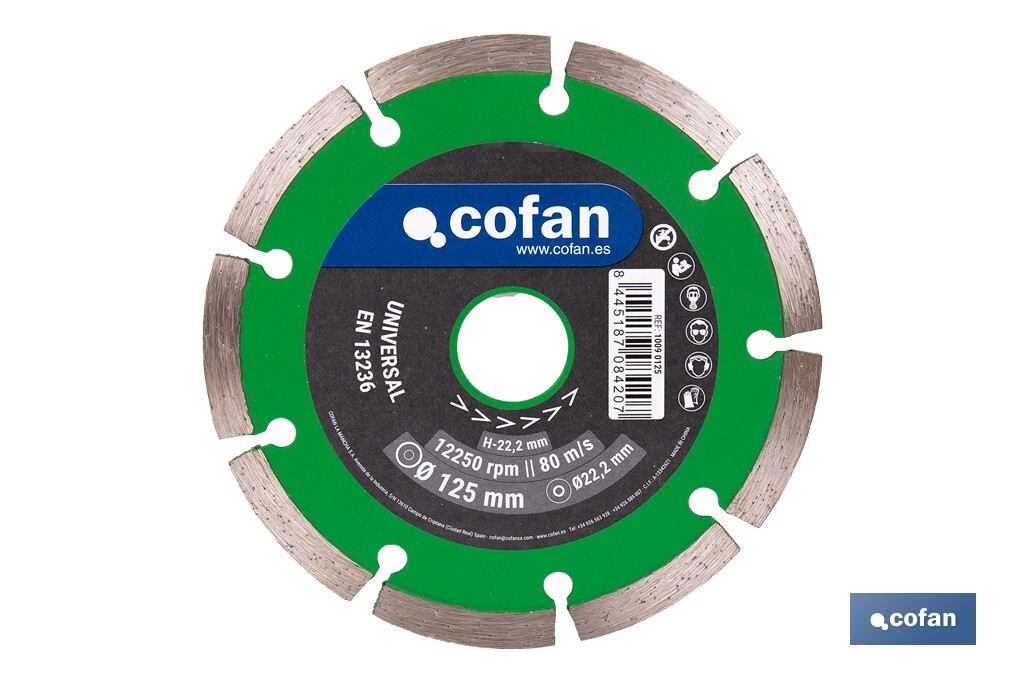 DISCO DIAM. UNIVERSAL BASICO 125 MM. (PACK: 1 UDS)