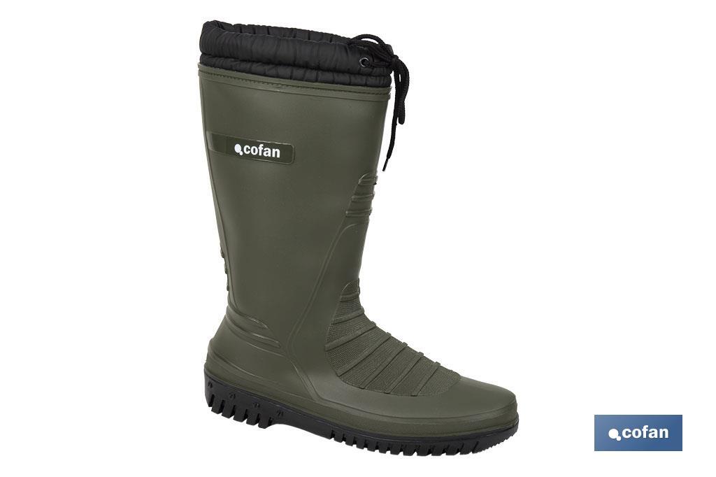 BOTA DE AGUA VERDE/NEGRA CON FORRO POLAR TALLA 45 (PACK: 1 UDS)