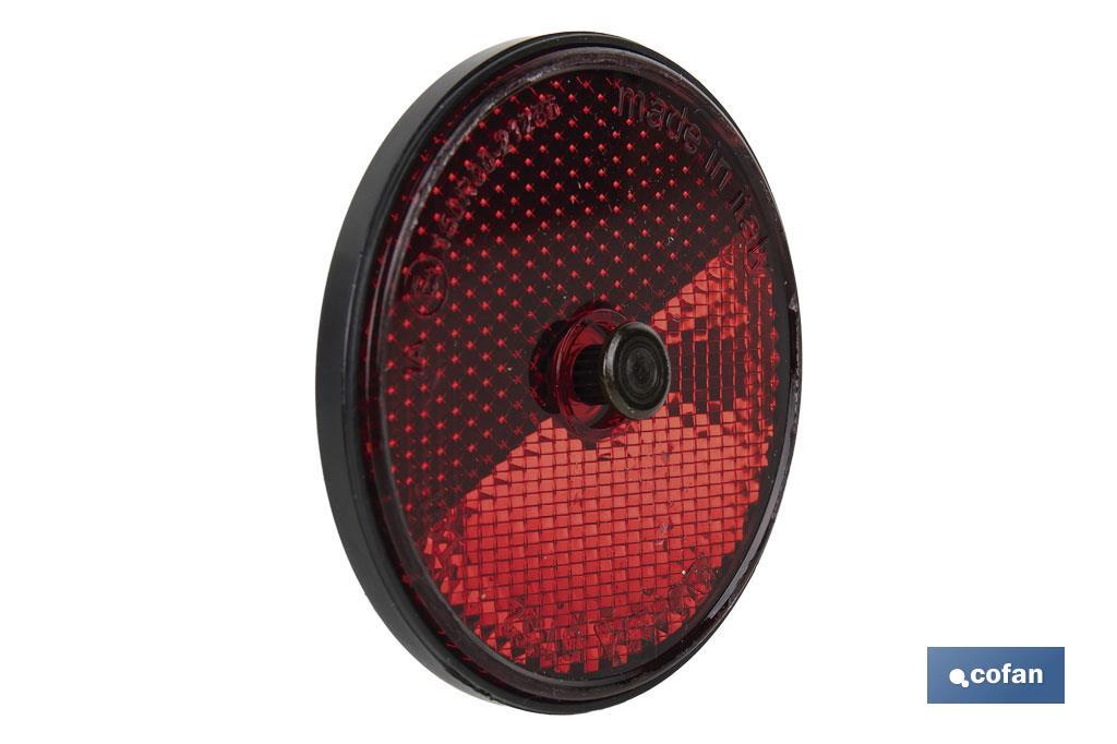 CATADIÓPTRICO REDONDO ROJO Ø 60 MM CON TORNILLO (PACK: 1 UDS)