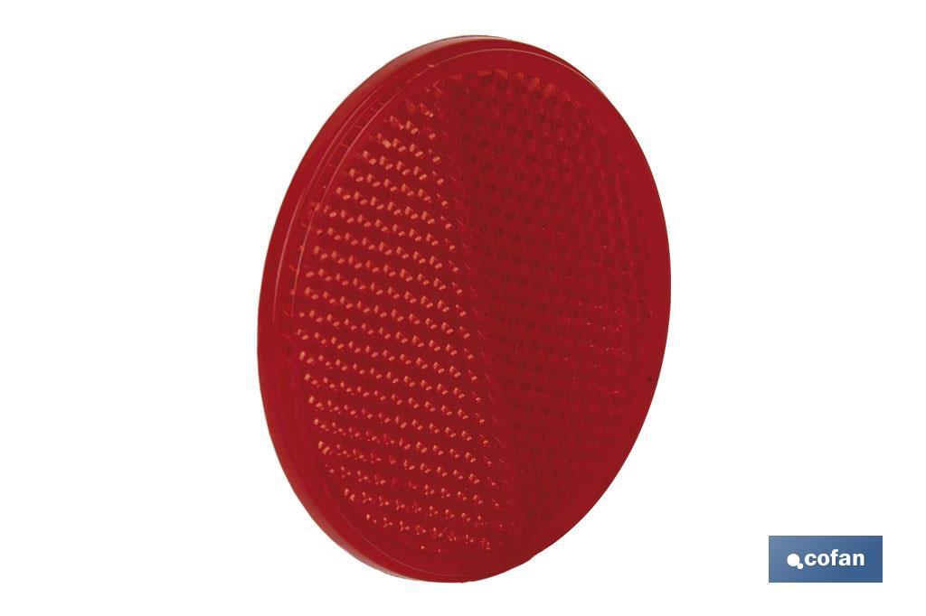 CATADIÓPTRICO REDONDO ROJO Ø 55 MM ADHESIVO (PACK: 1 UDS)