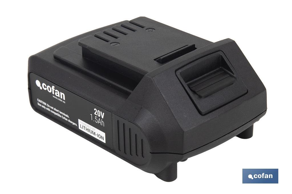 BATERÍA RECARGABLE Li-ion 20 V 1.5Ah (PACK: 1 UDS)