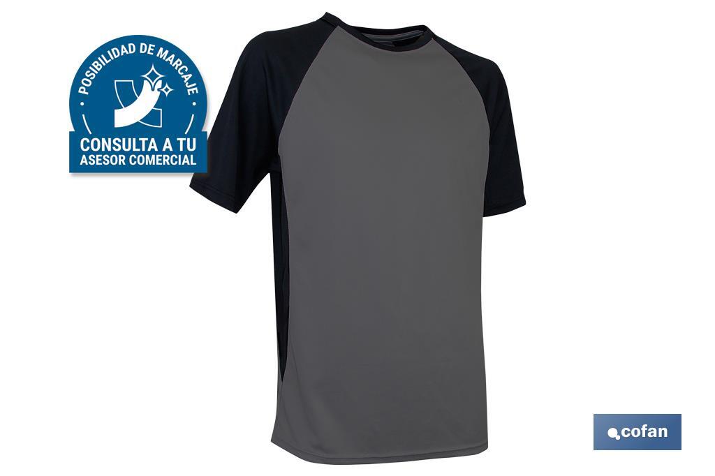 CAMISETA TRANSPIRABLE MODELO PILOTE GRIS-NEGRA 160 g/m2 TALLA-L (PACK: 1 UDS)