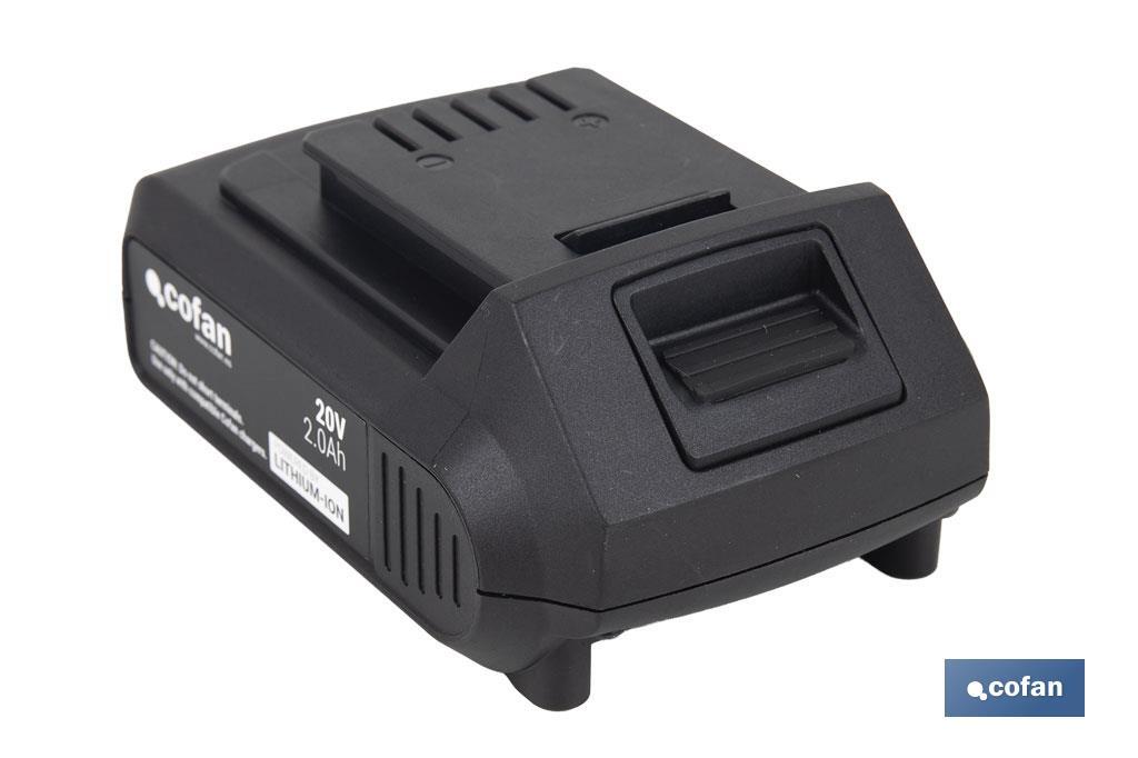 BATERÍA RECARGABLE Li-ion 20 V 2.0Ah (PACK: 1 UDS)